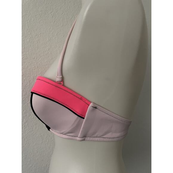 Victoria's Secret Swim Bikini Top Multicolor Color Block Swimwear 34D - Picture 8 of 9